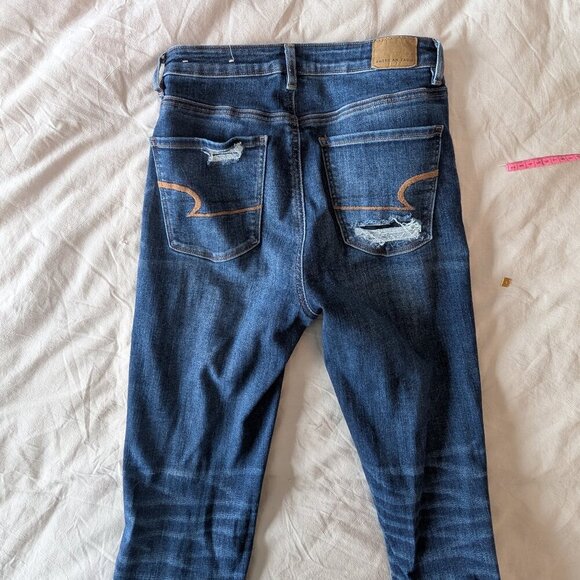 American Eagle, ripped jeans, dark blue wash, size 2 - Picture 12 of 12